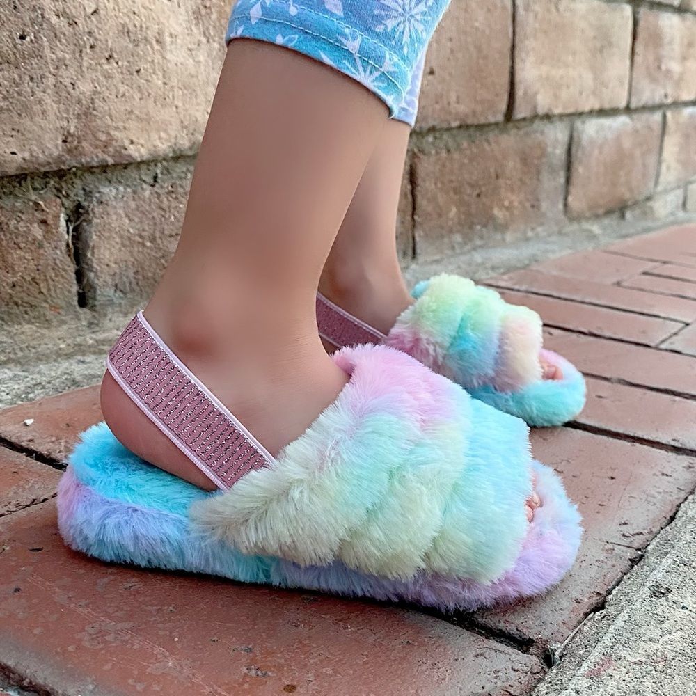 TYE DYE LITTLE GIRL SLING BACK SLIPPER - Picture 3 of 6